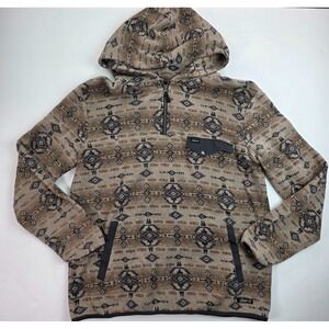 Rafter C Red Dirt Collection Jacket  Brown Mens Aztec 1/4 Zip Pocket Large